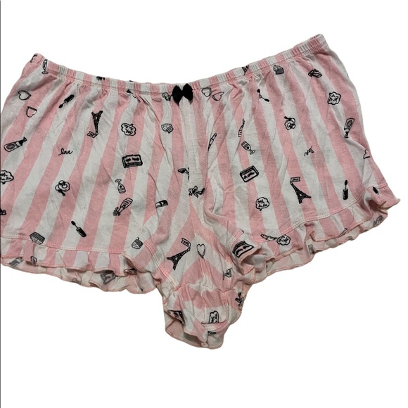 Betsey Johnson pink and white striped pajama set from early 2000’s size small - Picture 7 of 10